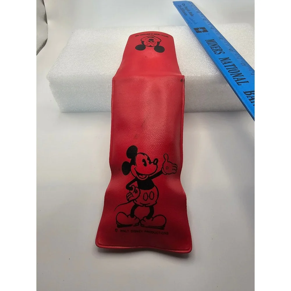 Vintage Bradley Mickey Mouse Digital Watch with Pouch Walt Disney Productions